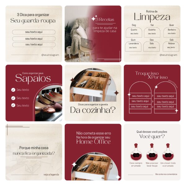 Pack Canva Personal Organizer Template Canva 30 Artes + Bônus