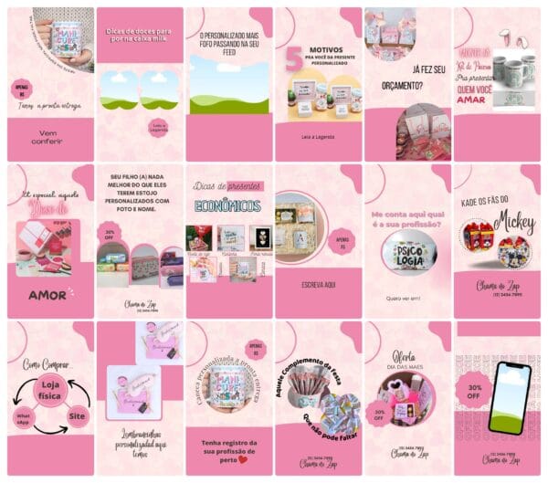 Pack Canva Personalizados Sublimação Template Canva 100 Storie