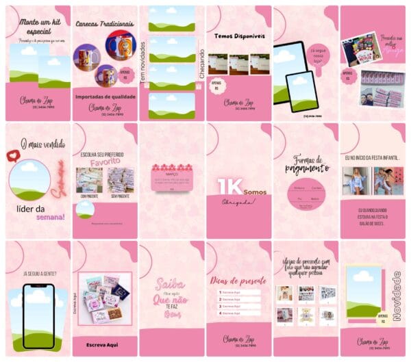 Pack Canva Personalizados Sublimação Template Canva 100 Storie