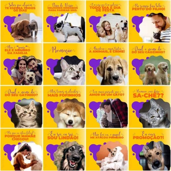 Pack Canva Pet Shop Template Canva 200 Artes + Legendas