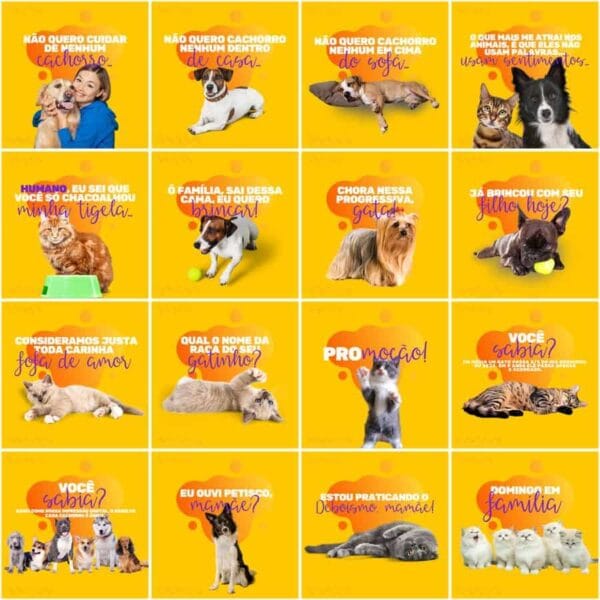 Pack Canva Pet Shop Template Canva 200 Artes + Legendas
