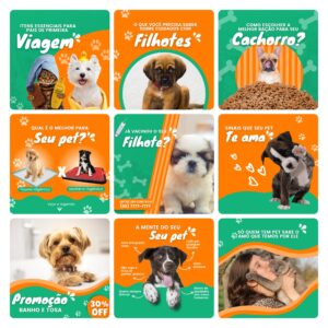 Pack Canva Pet Shop Template Canva 30 Artes + Bônus