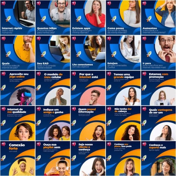 Pack Canva Provedor de Internet Template Canva 200 Artes + Legendas