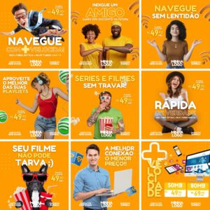 Pack Canva Provedor de Internet Template Canva 28 Artes + Bônus