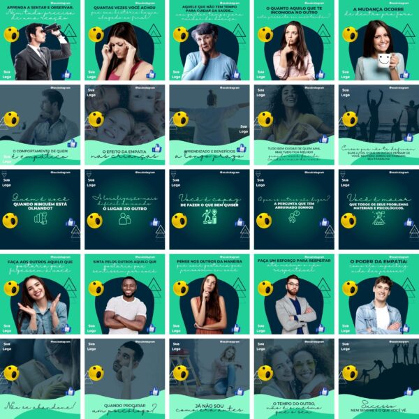 Pack Canva Psicologo 3.0 Template Canva 100 Artes + Bônus