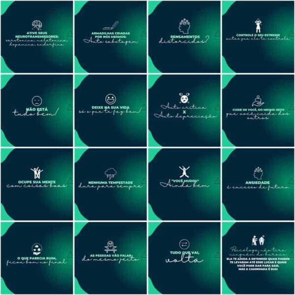 Pack Canva Psicólogo Psicologia Template Canva 200 Artes + Legendas