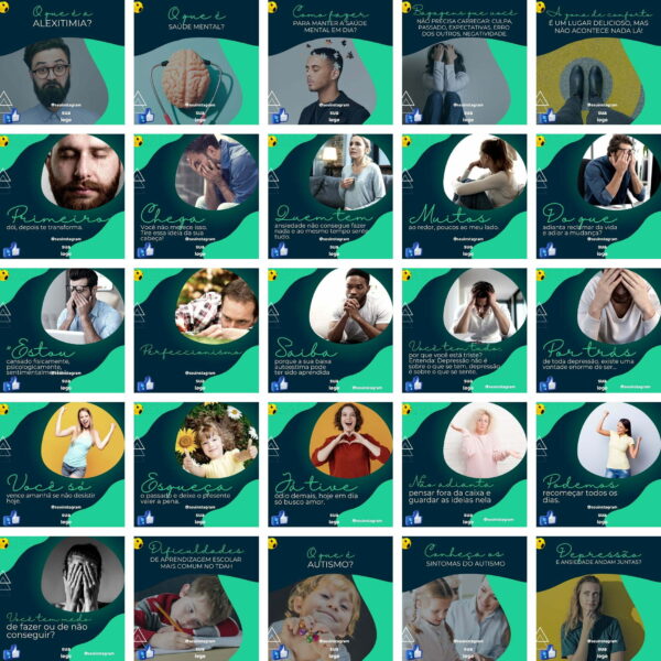 Pack Canva Psicologos Template Canva 220 Artes + Bônus