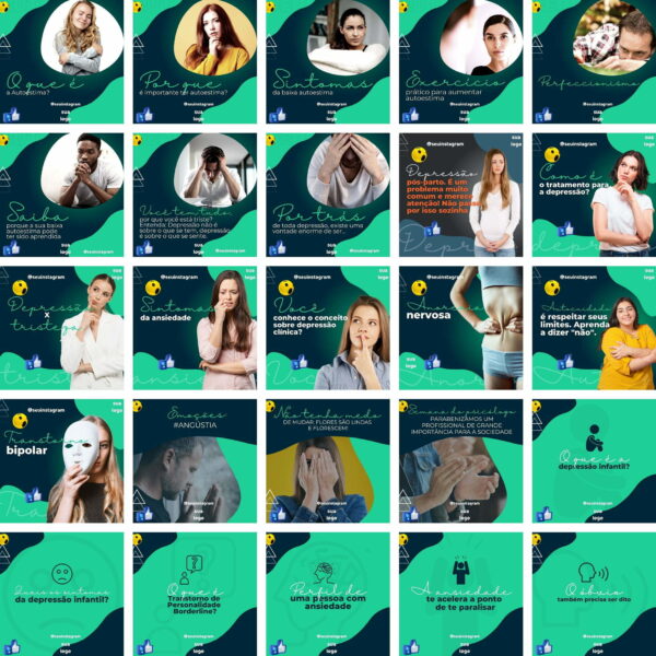 Pack Canva Psicologos Template Canva 220 Artes + Bônus