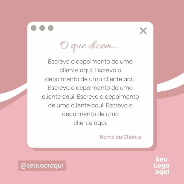 Pack Canva Salão de Beleza Feminino Template Canva 10 Artes + Bônus