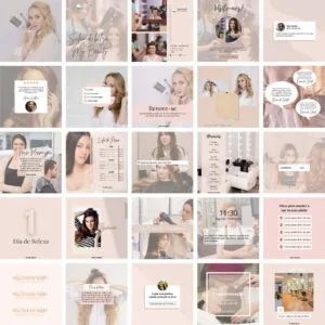 Pack Canva Salão de Beleza Template Canva 25 Artes + Bônus