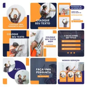 Pack Canva Serviços Gerais Template Canva 30 Artes + Bônus