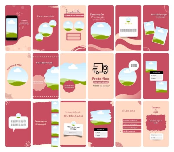 Pack Canva Sublimação Loja de Personalizados Template Canva 120 Artes Storie