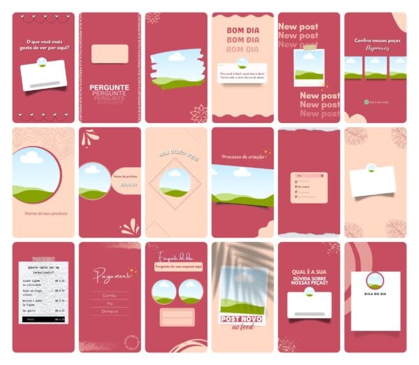 Pack Canva Sublimação Loja de Personalizados Template Canva 120 Artes Storie
