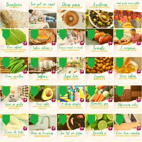 Pack Canva Supermercados Template Canva 200 Artes + Legendas