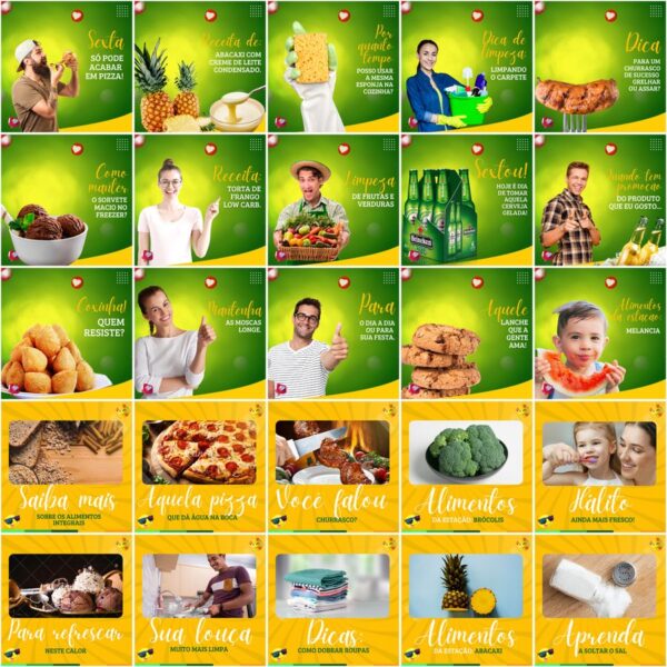 Pack Canva Supermercados Template Canva 200 Artes + Legendas