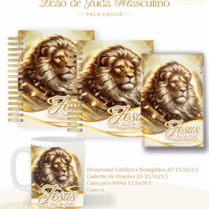 Pack Cristã Leão de Judah Masculino - Arquivo Digital 5 Pack Cristã Leão de Judah Masculino - Arquivo Digital
