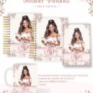 Pack Cristã Mulher Virtuosa - Arquivo Digital 9 Arte digital Mulher Virtuosa, pack cristã com mulher lendo, rosas e tons rosa.
