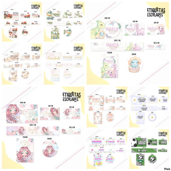 Pack Escolar Etiquetas