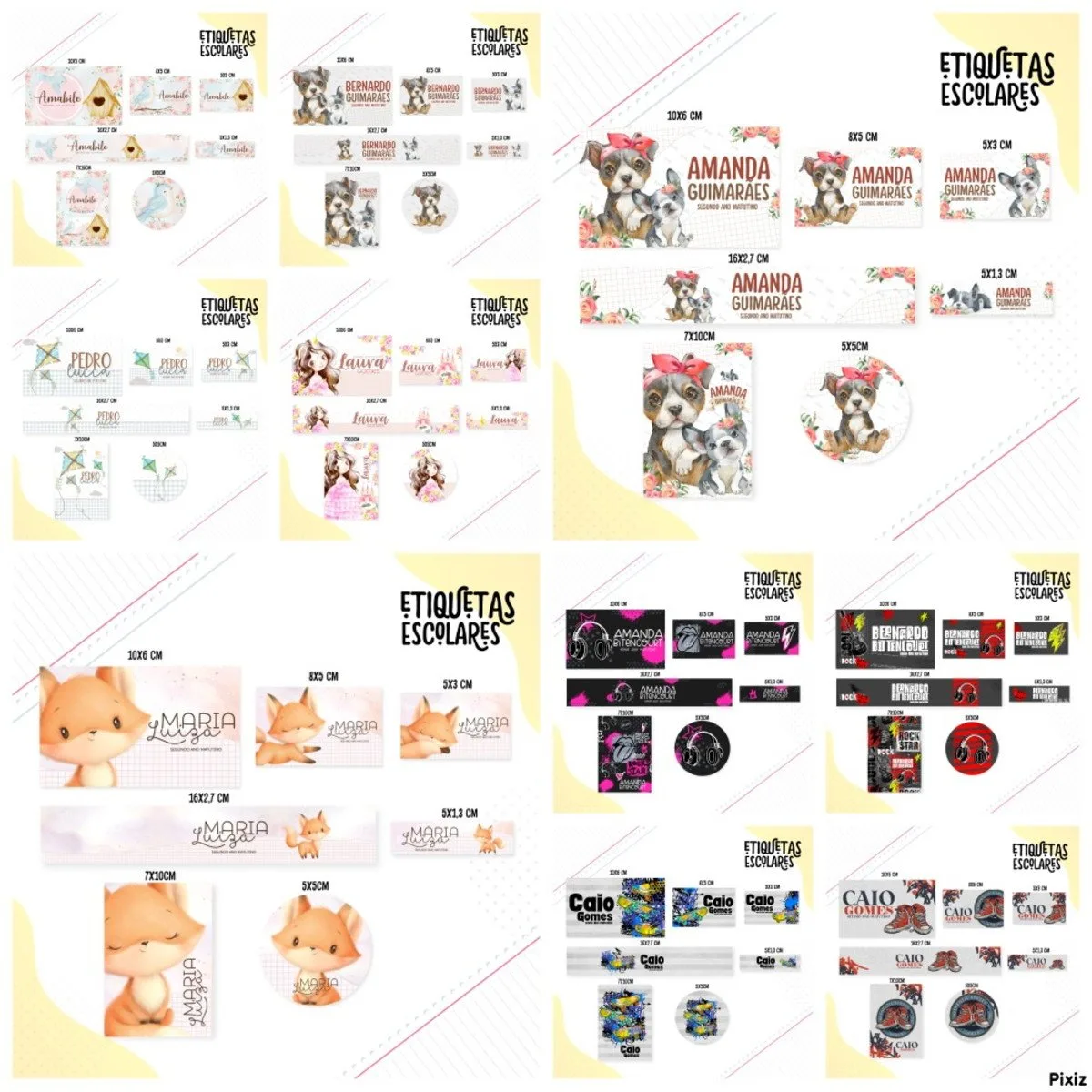 Pack Escolar Etiquetas 1 Pack Escolar Etiquetas