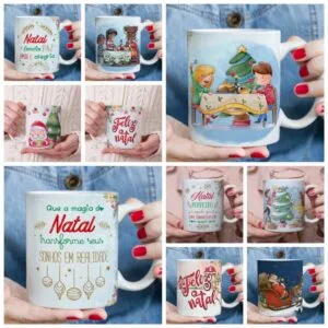 Pack Estampa Arte Caneca Natal 6 Pack Estampa Arte Caneca Natal 4