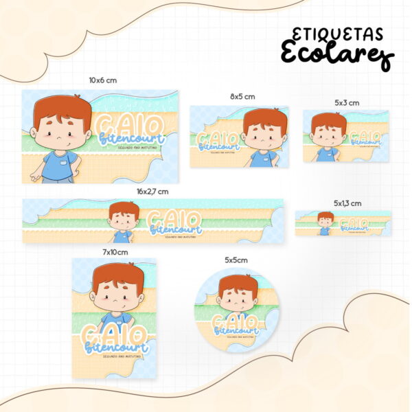 Pack Etiquetas Escolares Meninos (a) 2022- Arquivo Digital