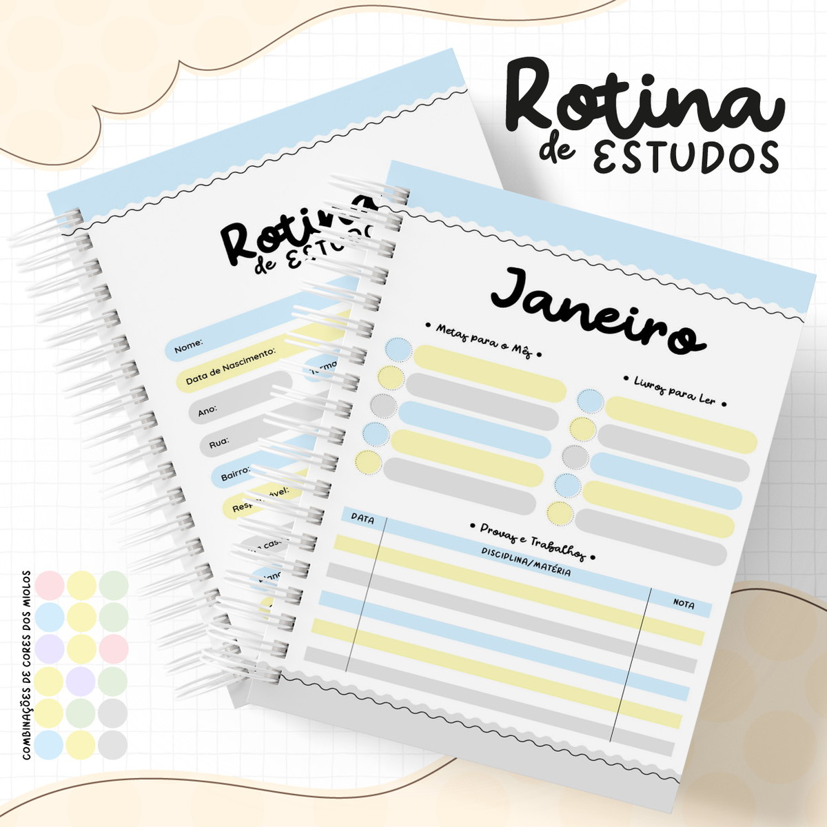 Pack Rotinas de Estudos Menina e Menino - Arquivo Digital 4 Pack Rotinas de Estudos Menina e Menino - Arquivo Digital