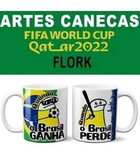 Pacote Artes Caneca Brasil Torcedor Flork 50 Arquivos Png
