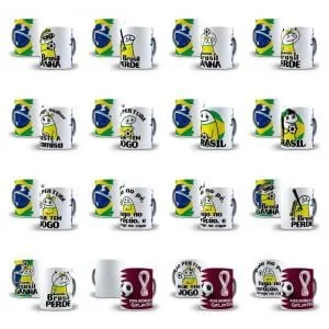 Pacote Artes Caneca Brasil Torcedor Flork 50 Arquivos Png 16 Pacote Artes Caneca Brasil Torcedor Flork 50 Arquivos Png