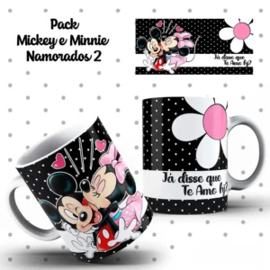 Pacote de Artes para Caneca de Namorados Mickey e Minnie