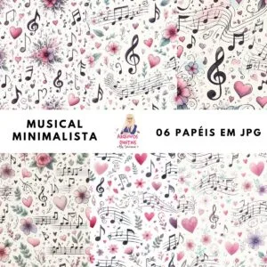 Papéis Digitais Musical Minimalista - Jpeg 17 Papéis Digitais Musical Minimalista - Jpeg