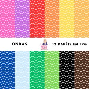 Papéis Digitais Ondas - Jpg