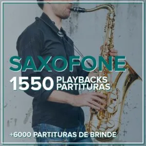 Partituras Saxofone +1550 Playbacks e Partituras Sax