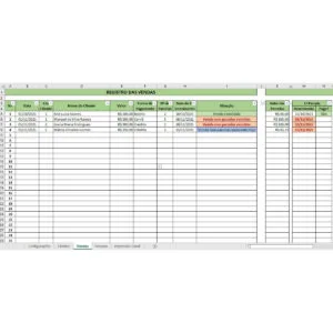 Planilha Controle De Vendas E Recebimentos Parcelados