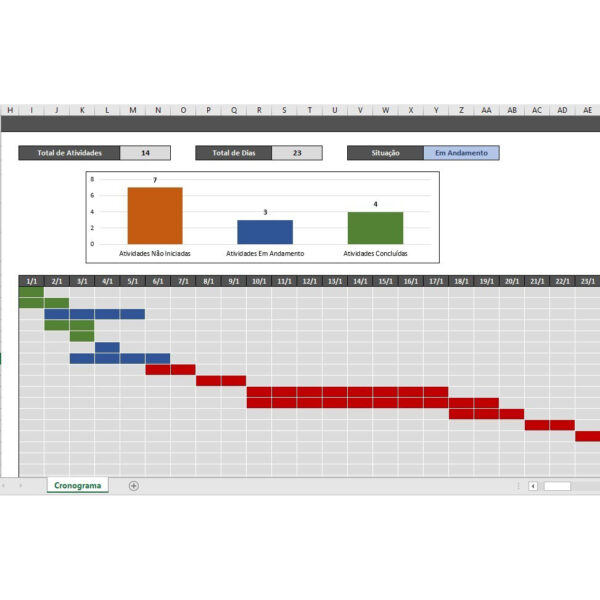 Planilha Cronograma De Atividades Excel Simples Gestão