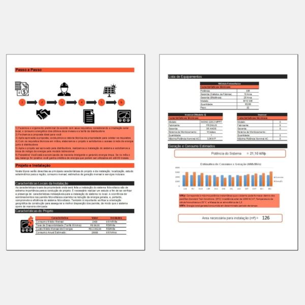 Planilha De Proposta De Energia Solar Payback Orçamento Pdf