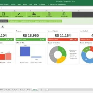 Planilha Excel Para Controle De Fluxo De Caixa Empresarial