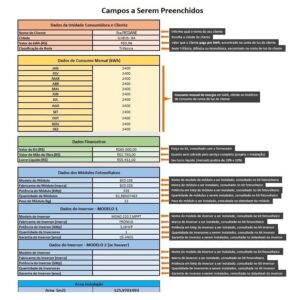 Planilha P/ Calculo De Energia Solar Com Proposta Orçamento