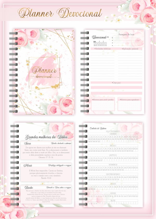 Planner Devocional Flor + Arte para Caneca