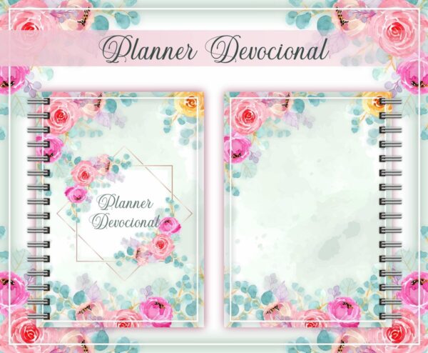 Planner Devocional Rosa + Arte para Caneca
