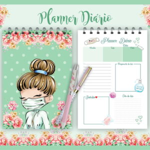Planner Diário Nossos Heróis Corona - Verde 2 Planner Diário Nossos Heróis Corona - Verde