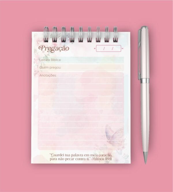 Planner Digital Devocional e Bloquinhos Forte & Corajosa