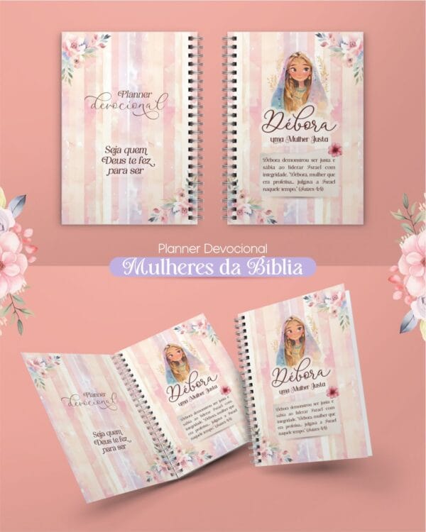 Planner Digital Devocional e Bloquinhos Forte & Corajosa