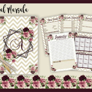 Planner Floral Marsala - Arquivo Digital 7 Planner Floral Marsala - Arquivo Digital