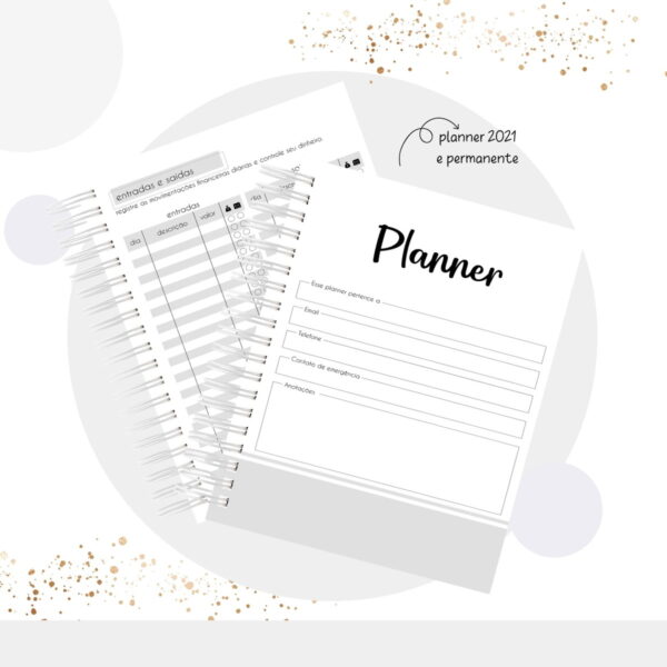 Planner Masculino Permanente e Datado