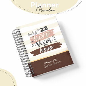 Planner Masculino Viver Algo Novo
