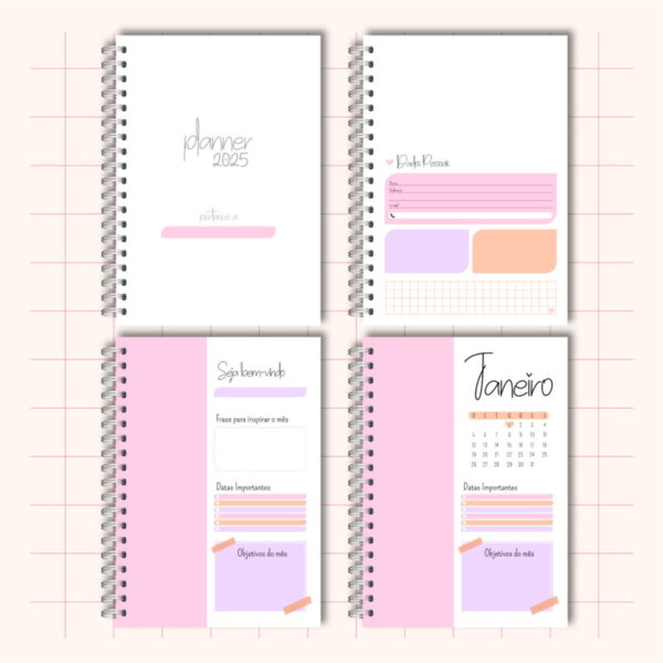 Planner Rose 2025 Feminino