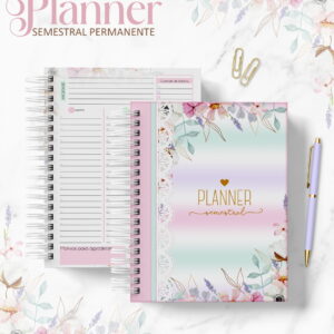 Planner Semestral Permanente - Arquivo Digital