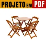Projeto Mesa E Cadeira De Madeira Dobravel Para Bar Em Pdf 8