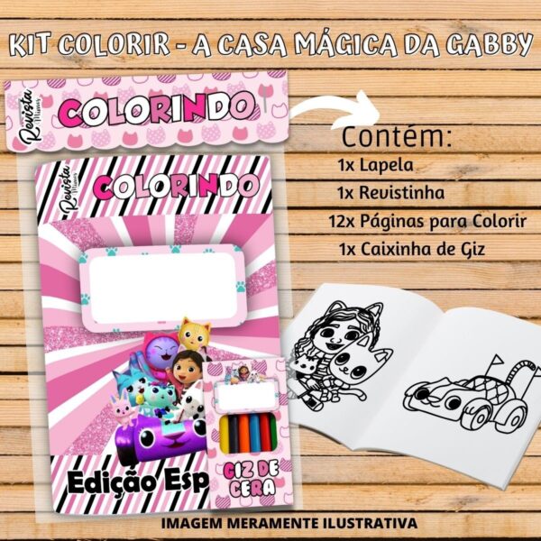 Revistinha Colorir a Casa Magica da Gabby