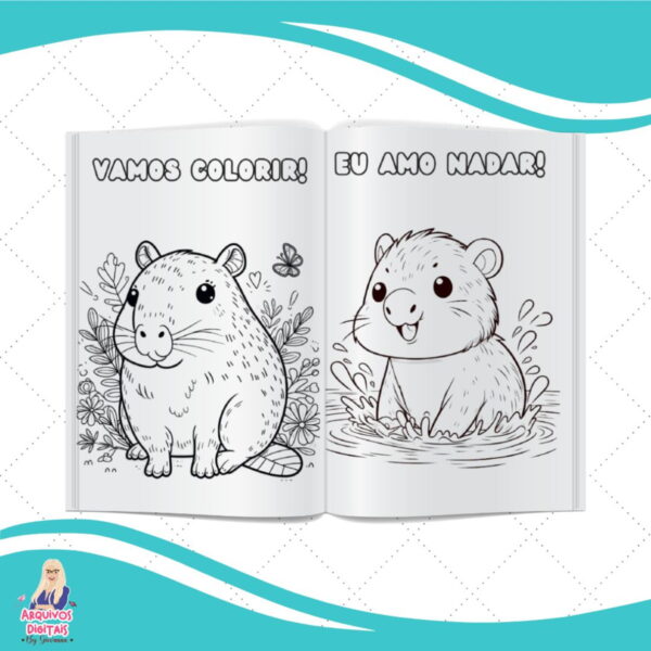 Revistinha Colorir Capivara